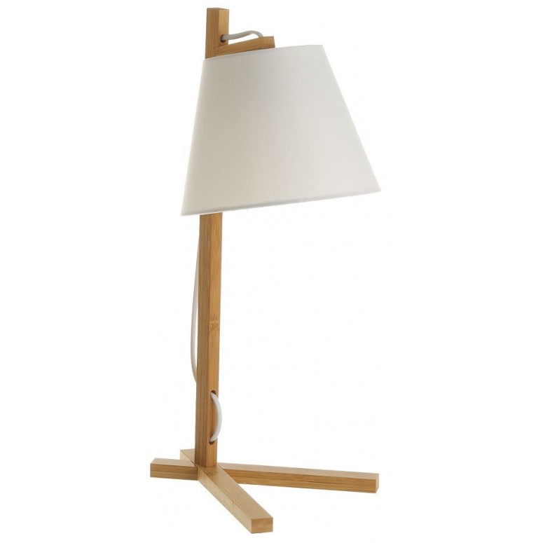 Lámpara de mesa madera bambú Goteborg 50 cm